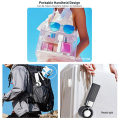 Juyafio Cutting-Edge Tech with 199 Speed Cooling Portable Small Fan&Handheld Fan,Foldable Desktop Fan,4000mAh, USB Rechargeable And Quiet Personal Fan For Home, Office, Travel & Outdoor Use (Pink)