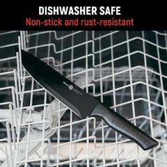 NULAS Knife Set, 14Piece Knife Sets for Kitchen with Block, Dishwasher Safe, Built in Sharpener Block, Black