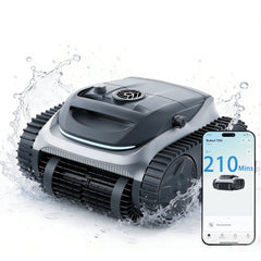 Bubot 700 Pool Cleaner Robot, Robotic Cordless Pool Vacuum w/Superior Suction, 210-Min Runtime Triple Motors, Smart Navigation, APP Control（Silver）