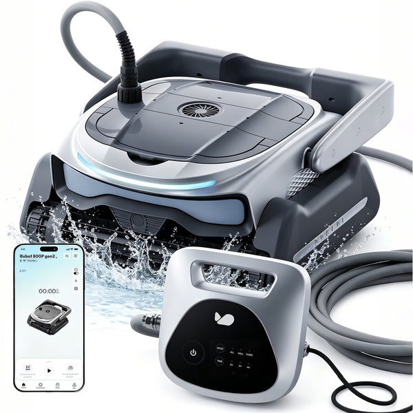 （2026 Upgrade）Bubot 800P Gen2 Robotic Pool Cleaner – Smart Navigation, App Control & Scheduling, for Inground Pools Up to 1,076 Sq.Ft., Cleans Floor, Wall & Waterline