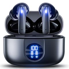VEAT00L P91 Wireless Earbuds, Bluetooth Headphones V5.4 Stereo Ear buds with Noise Cancelling Mics, 60H Playback Mini Case with Dual LED Display, IP7 Waterproof in-Ear Earphones for Android iOS