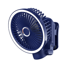 New 9000mAh 4-Speed Oscillating LED Desk Fan,Portable Stroller Fan/Foldable Hanging Clip Fans,Handheld Fans,Personal Rechargeable Small Fan for Home Travel Camping,11inch,Blue